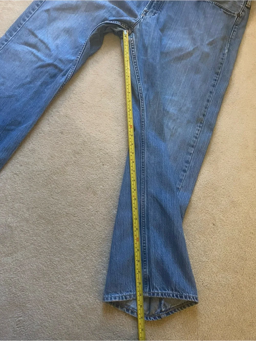 Polo Ralph Lauren Andrew Classic Fit Jeans Mens 40x30 Blue Wash Straight Denim